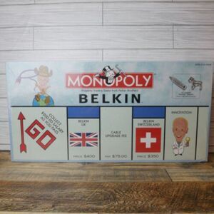 Monopoly Belkin Edition USAopoly with 6 Custom Pewter Token 2006